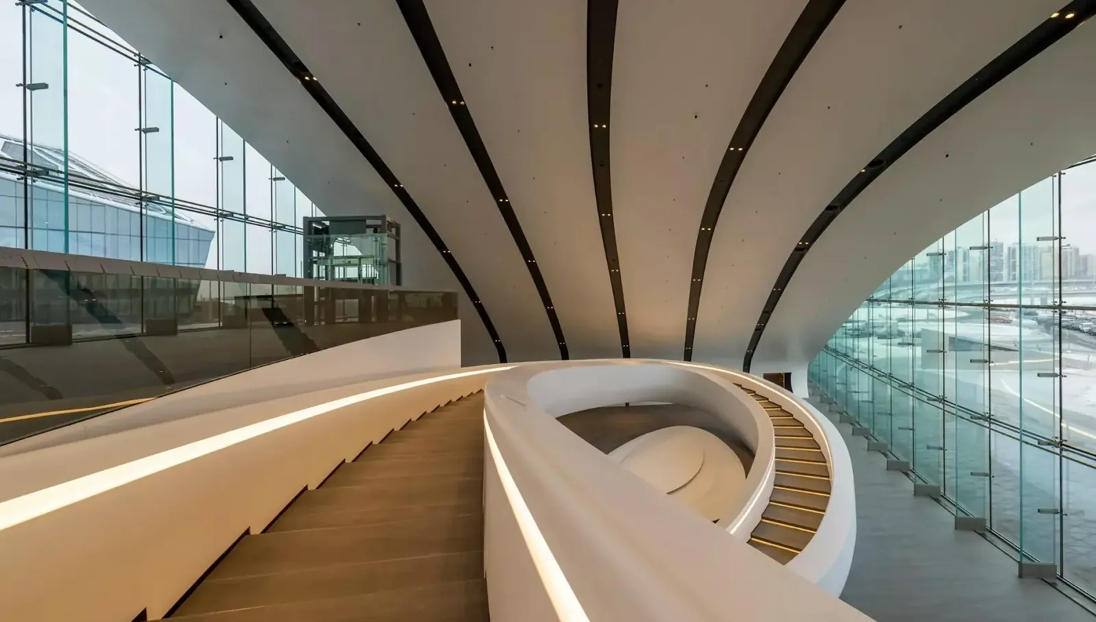 Acrylic solid surface project — Lakhta Center — staircase